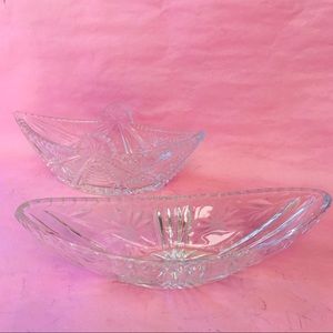 Vintage crystal dishes
